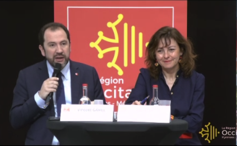 Vincent Garel, CRTL, et Carole Delga, présidente de la Région Occitanie (©CRTL)