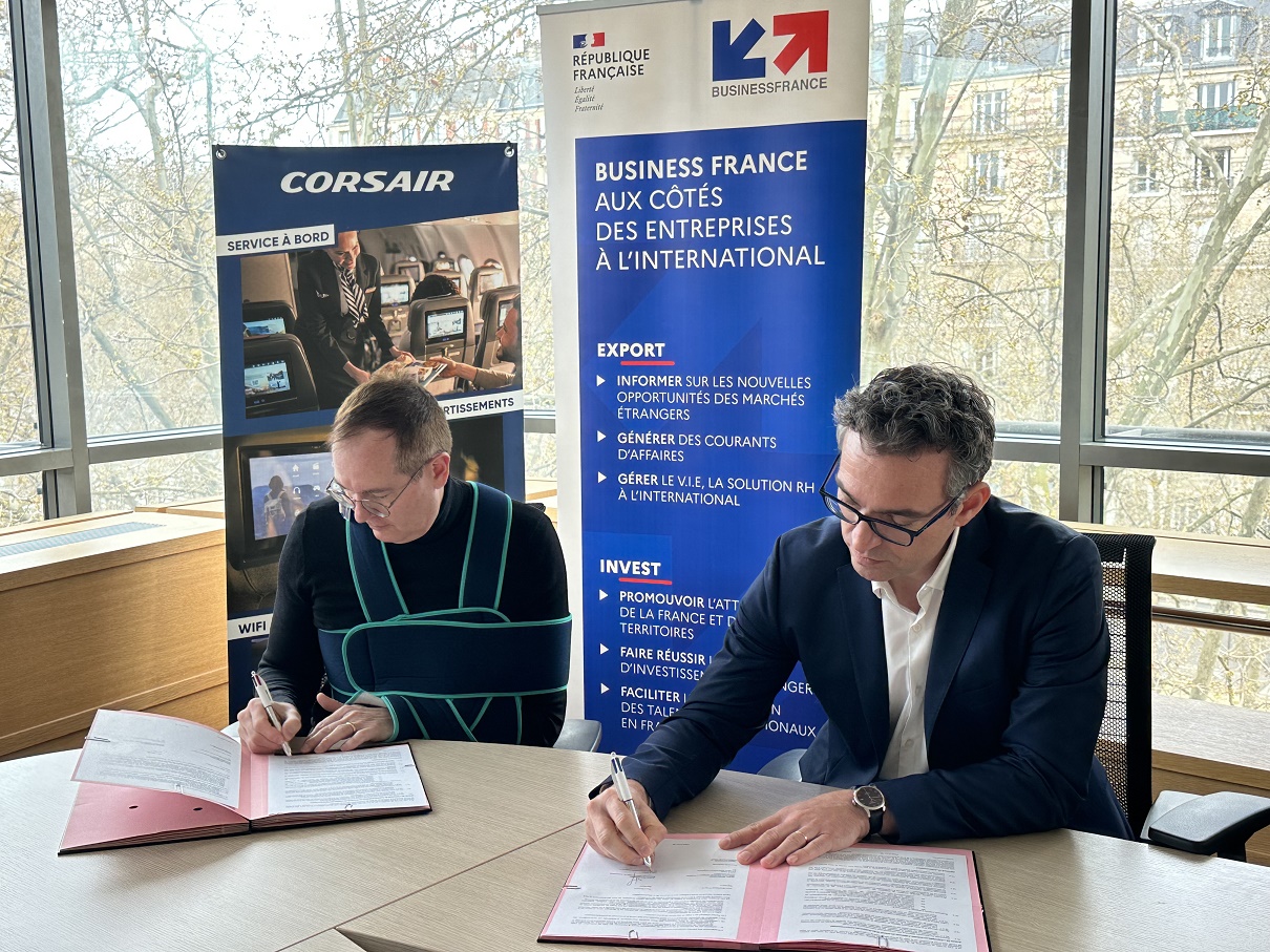 Corsair confirme son partenariat avec Business France  - DR