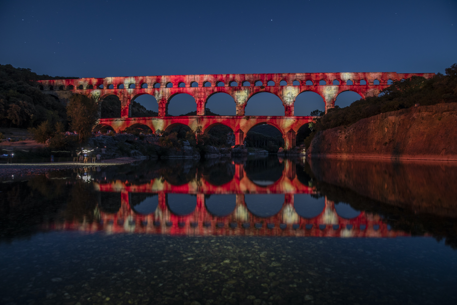 Pont du Gard sous les projecteurs (©EPCC - R. SPrang)