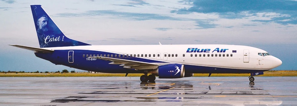 Depuis novembre 2022, Blue Air n'exerce plus ses activités, les autorités roumaines ayant suspendu temporairement sa licence d'exploitation en raison de sa situation financière - DR : Blue Air