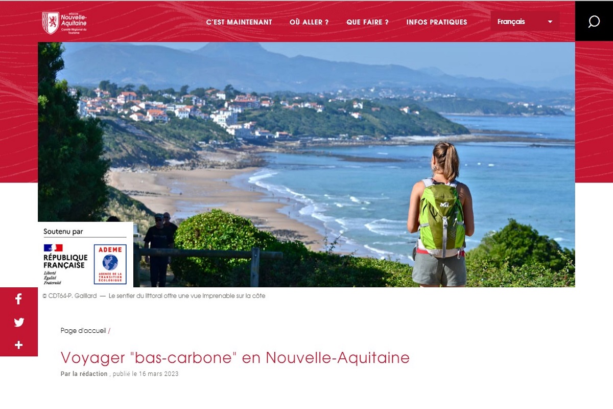 Le CRT Nouvelle-Aquitaine veut être une région pionnière du tourisme durable - DR : CRT-NA