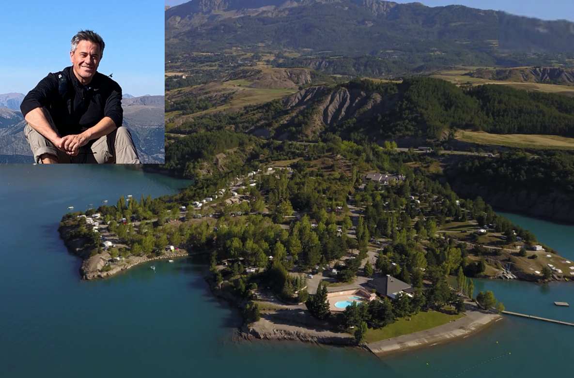 Marc Canavaggia et le site Sunêlia sur le lac de Serre Ponçon (Hautes-Alpes) (©Sunêlia)