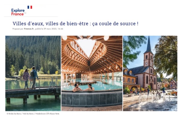 La campagne "Villes d’eaux, villes de bien-être" lancée par Atout France et ses partenaires pour diversifier les clientèles du thermalisme - Photo Atout France