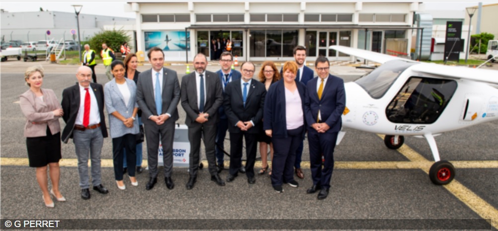 L'aéroport de Lyon-Bron a accueilli le premier avion 100% électrique - Photo G Perret