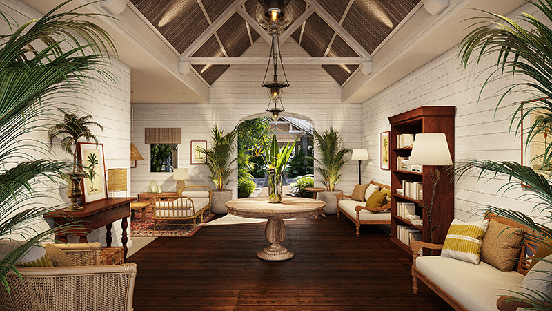 Lobby de l’hôtel Veranda Grand Baie © Veranda Resorts