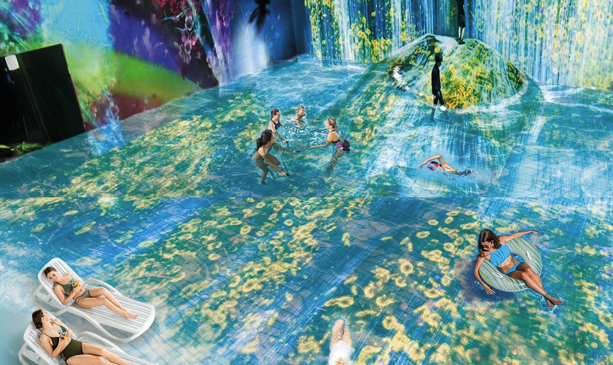 Un concept original qui mêle les activités aquatiques et la magie des images numériques (©Futuroscope)