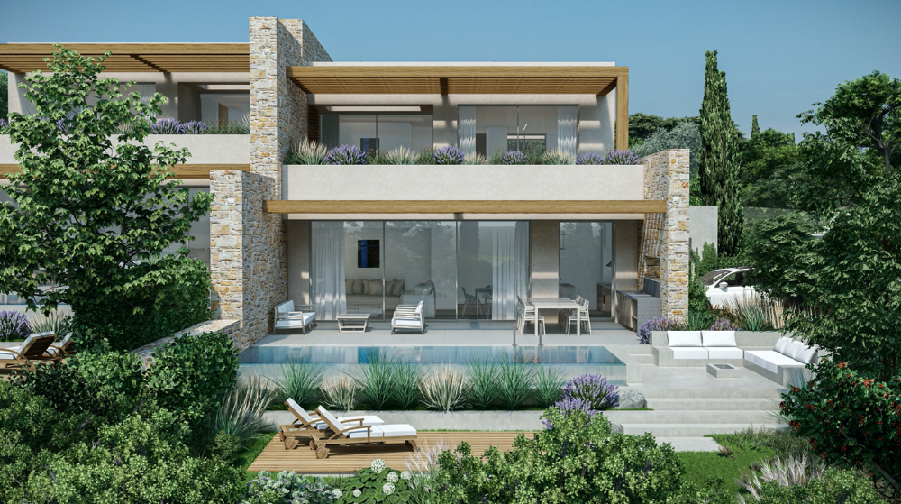 Des constructions qui se veulent respectueuses du développement durable - Photo : Costa Navarino
