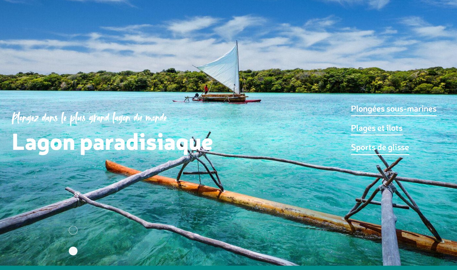 Le nouveau site de Nouvelle-Calédonie Tourisme fait la part belle aux images - Photo Capture écran