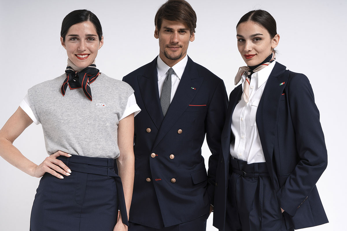 Les nouveaux uniformes sont confectionnés par Brunello Cucinelli © ITA Airways