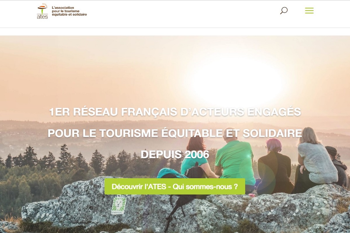 L'Association pour le tourisme équitable et solidaire publie son rapport d’activité 2022 - DR : écran d'accueil du site de l'ATES