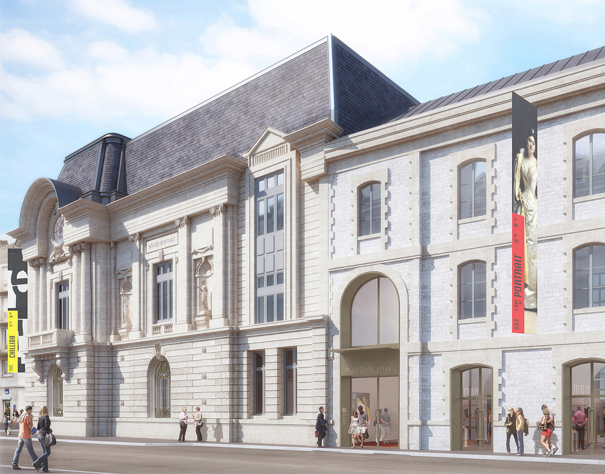 Musée Bonnat-Helleu : une composition minérale qui s'impose en milieu urbain (©BLP)