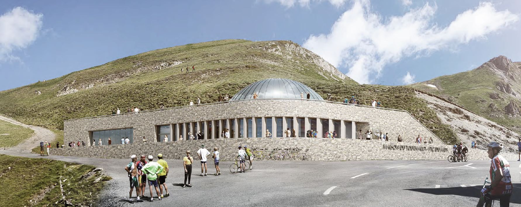 Un bâtiment qui s'intègre dans le paysage pyrénéen (©Maison du Tourmalet)