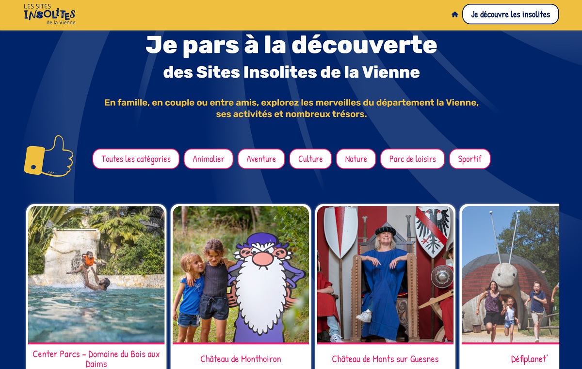 La nouvelle plateforme digitale Sites insolites se veut ludique et attractive, avec la possibilité pour les internautes de gagner des entrées dans les sites de loisirs - DR : Sites Insolites