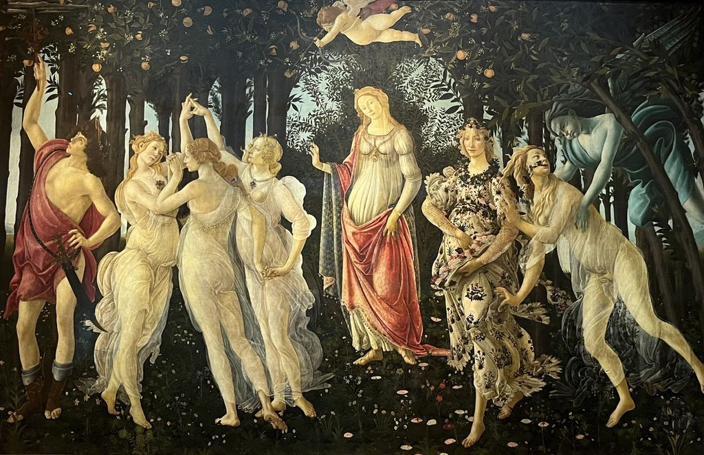 Le "Printemps" de Sandro Botticelli, une des oeuvres les plus célèbres de la Galerie des Offices (Photo PB)