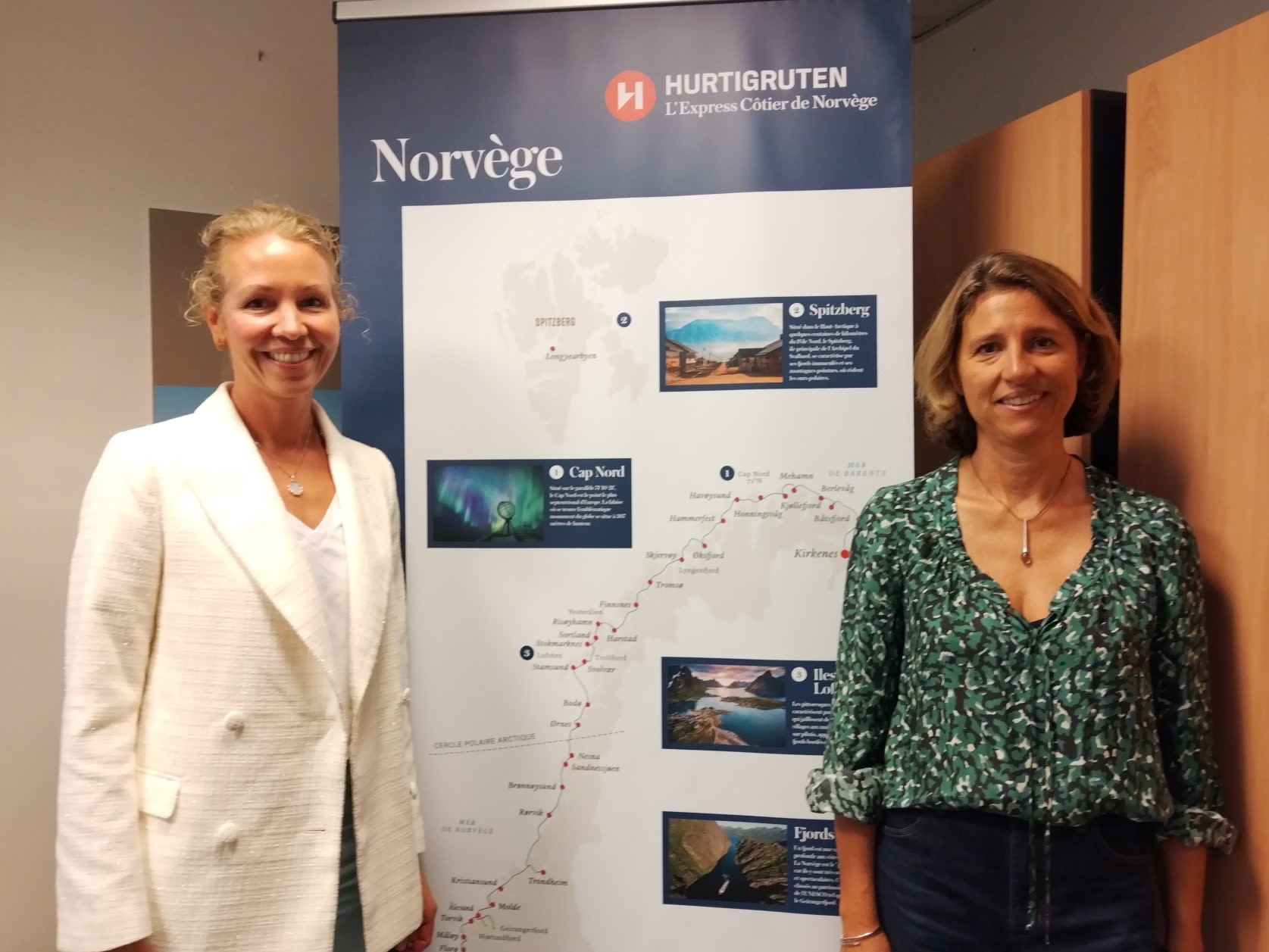 Hedda Felin, directrice générale de Hurtigruten Norvège, et Christine Bois-Beauval, directrice générale pour la France et le Benelux - Photo : MS