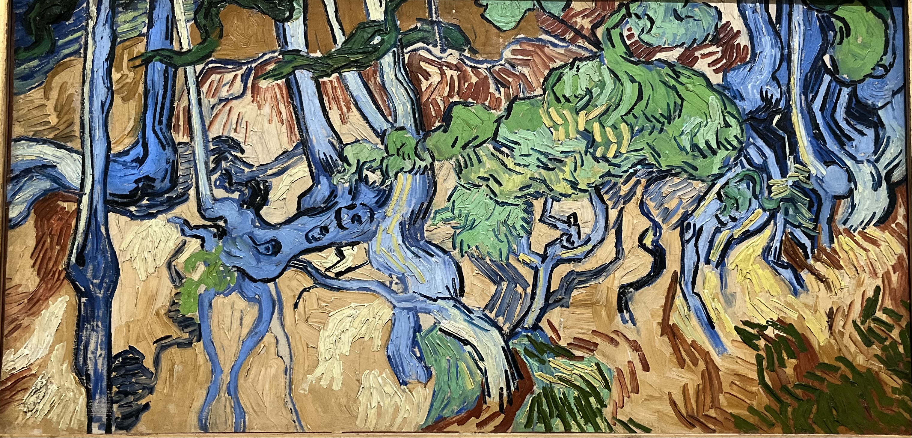 Cet entrelacs de racines dénudées, cadré très près, est la dernière oeuvre peinte par Van Gogh avant son suicide (Photo PB)