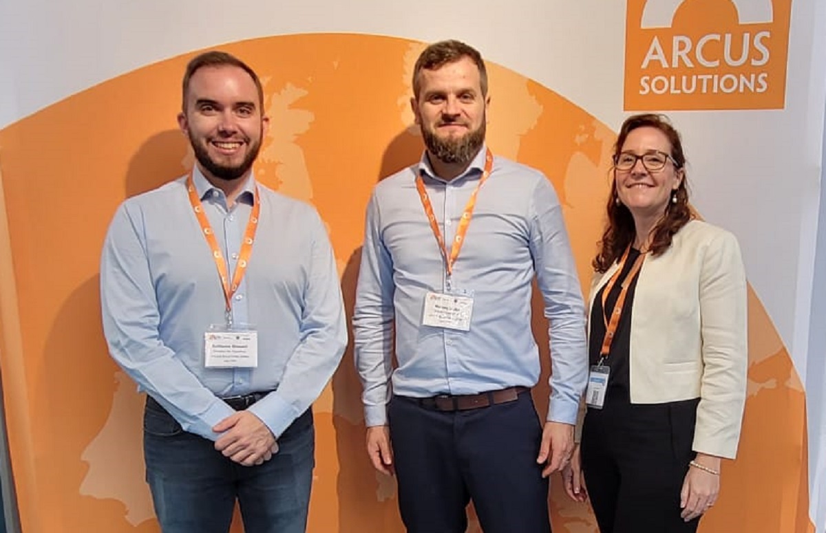 L'équipe d'Arcus Solutions - Guillaume Bossard, Mathieu Maillet et Emilie Marteau - sur le salon IFTM Top Resa - DR : A.B. L'équipe d'Arcus Solutions - Guillaume Bossard, Mathieu Maillet et Emilie Marteau - sur le salon IFTM Top Resa - DR : A.B.