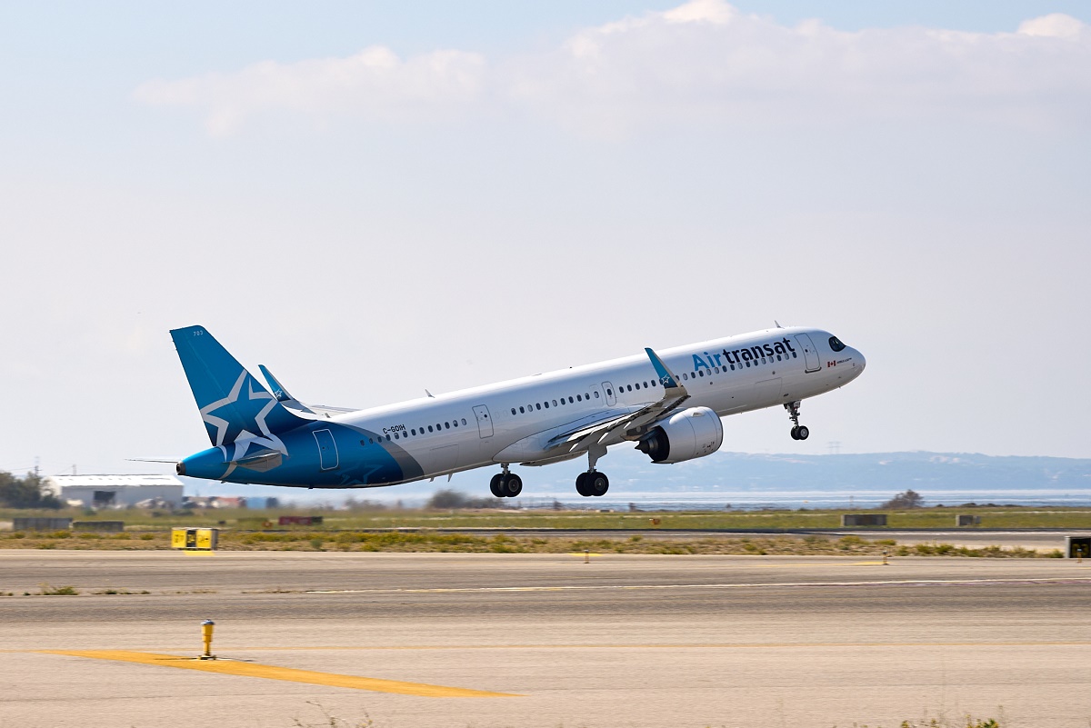 L'A321LR d'Air Transat décolle depuis l'aéroport Marseille Provence - DR : AMP
