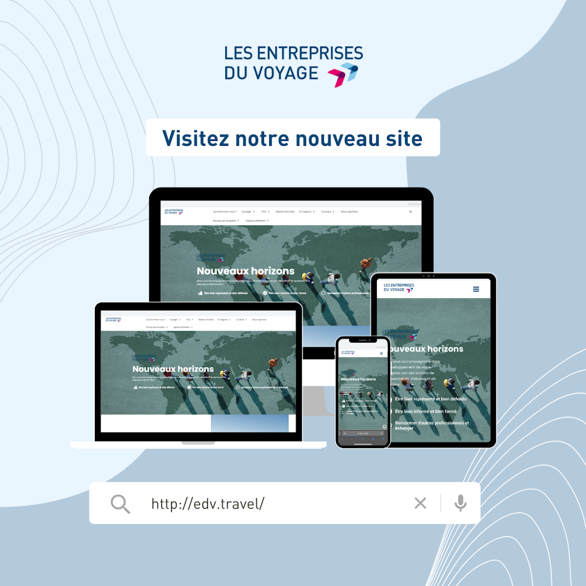 Les entreprises du voyage annonce le lance de leur nouveau site internet - Les entreprises du voyage