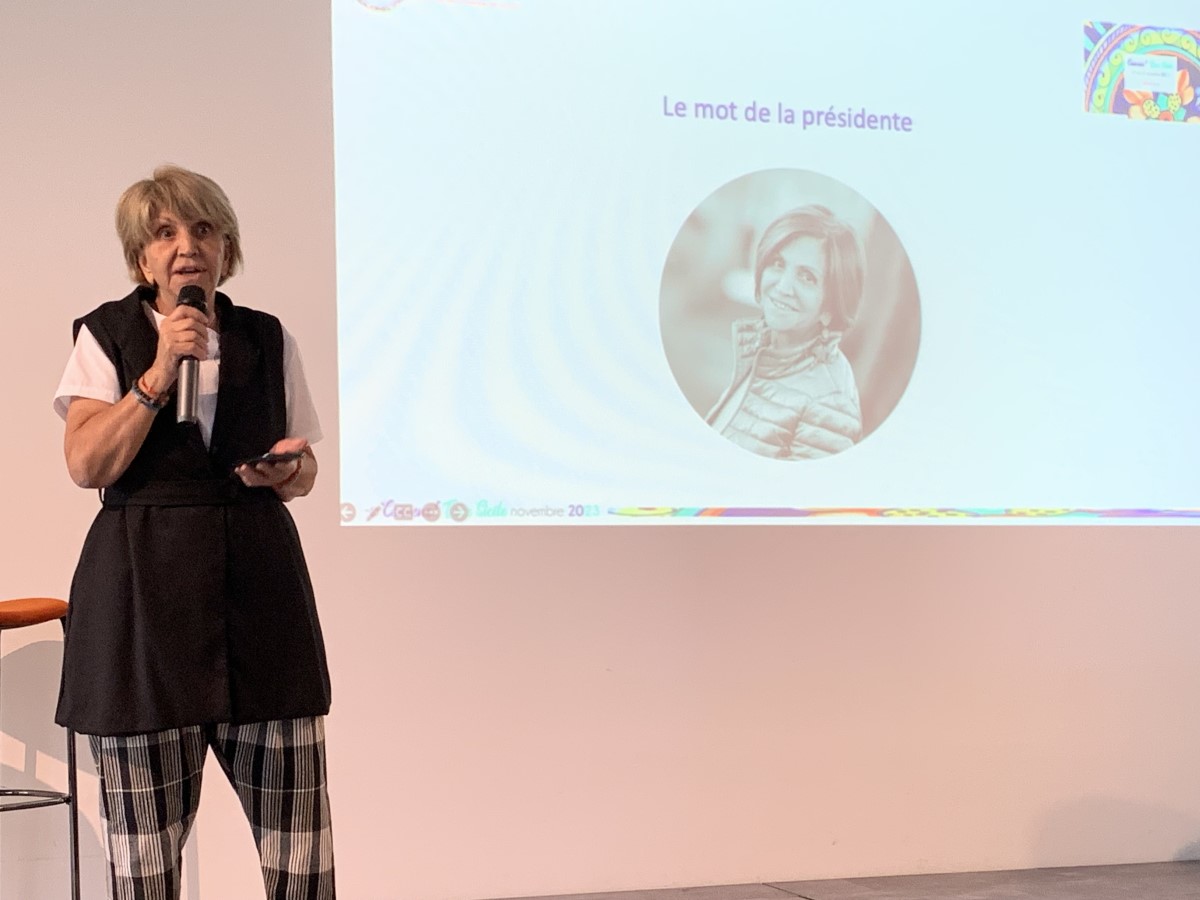 Adriana Minchella lors de son discours d'ouverture de la convention du Cediv à l'hôtel Torre del Barone en Sicile. @David Savary