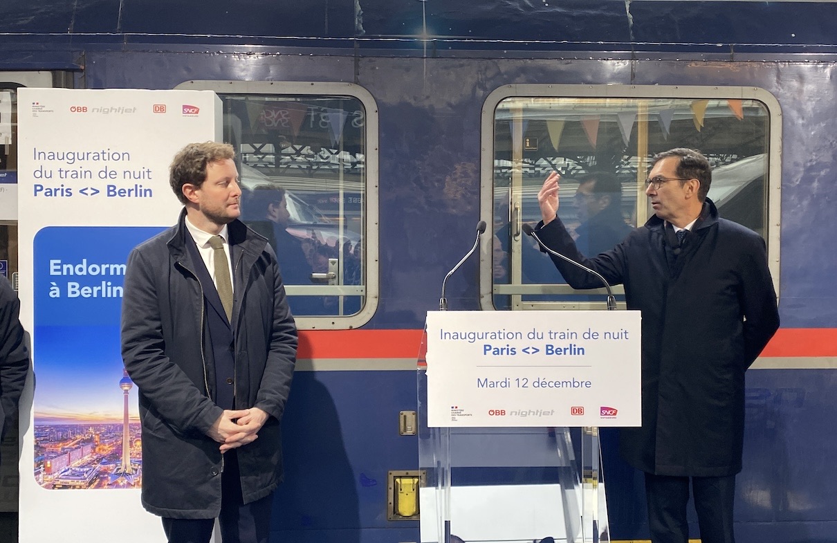 Après avoir fait ce voyage d’inauguration, Clément Beaune a pris la parole - AB