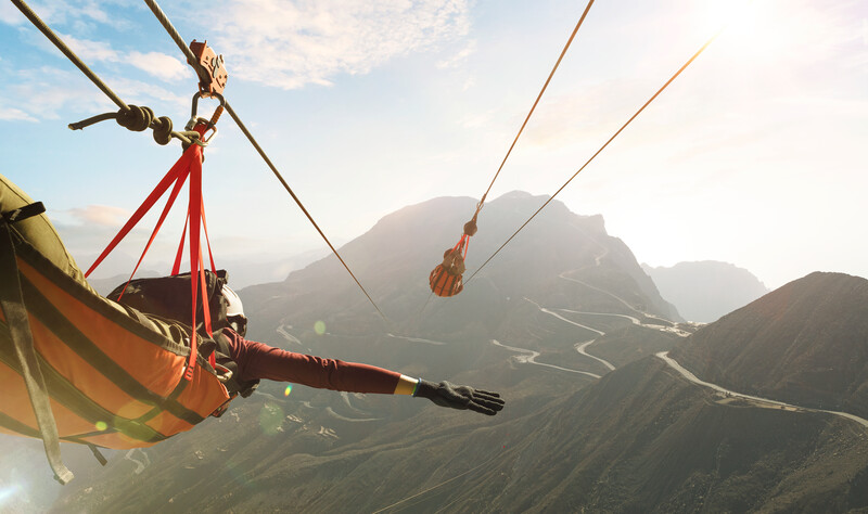 La Jebel Jais Flight est la plus longue tyrolienne du monde  (Photo Ras Al Khaimah Tourism)