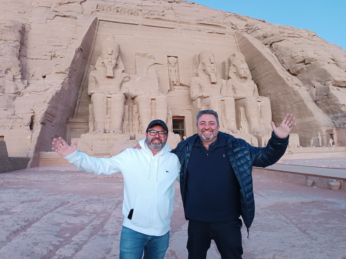 Patrick Abenin, fondateur et président de Travel Evasion et Bruno Abenin, directeur commercial à Abou Simbel, à l'occasion du Pharaoh Tour 2023. @CL