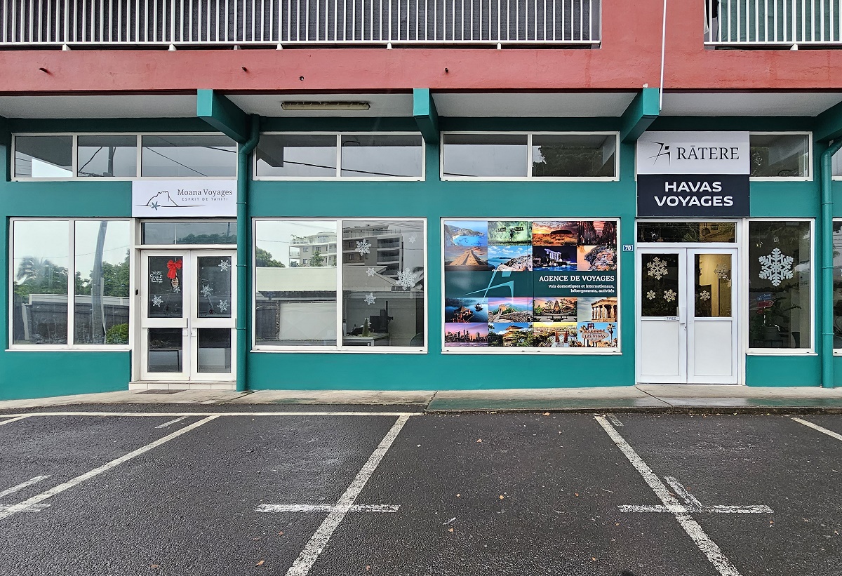 Les nouveaux locaux de Moana Voyages et Ratere qui porte l'enseigne Havas Voyages - Photo groupe Degage Les nouveaux locaux de Moana Voyages et Ratere qui porte l'enseigne Havas Voyages - Photo groupe Degage