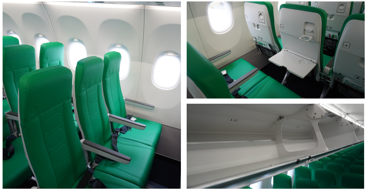 L’A320neo offre une cabine de 186 sièges, soit trois de moins que le B737 - Photo : C.Hardin