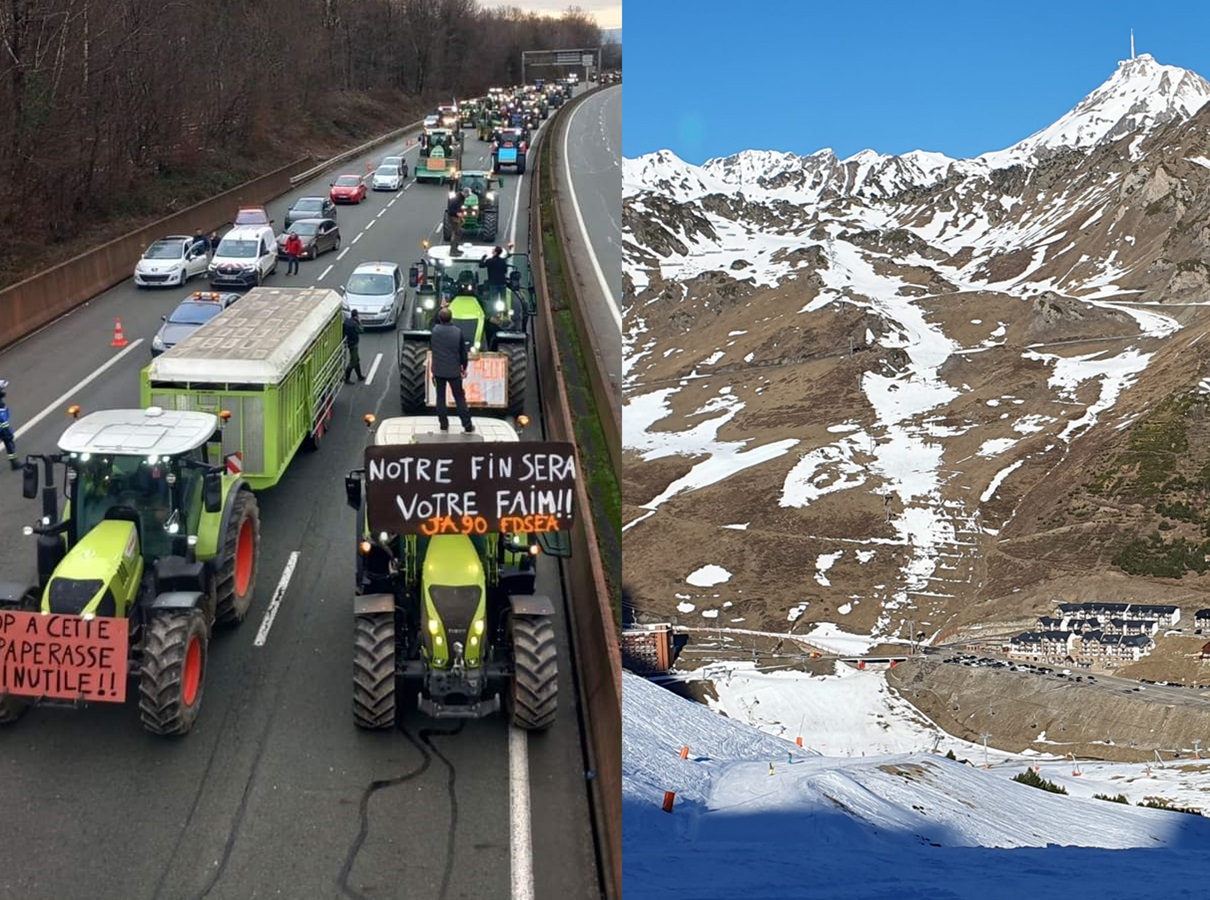 Entre la colère des agriculteurs et le mauvais enneigement, la montagne est prise en étau - Crédit photo : Compte Facebook FNSEA et Michel Thiebaut