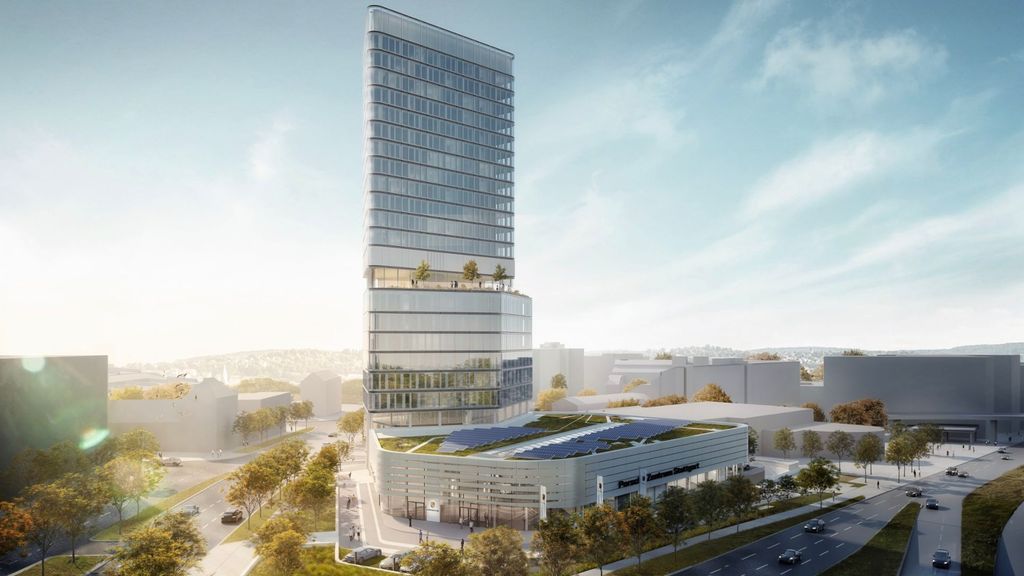 A Stuttgart, le Radisson Blu Hotel at Porsche Design Tower Stuttgart a ouvert en novembre 2023 (© Radisson Hotel Group)