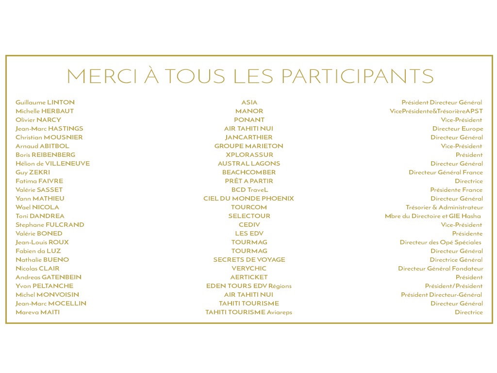 Polynésie : Vidéo du 20ème Voyage des dirigeants du Membership Club TourMaG Polynésie : Vidéo du 20ème Voyage des dirigeants du Membership Club TourMaG