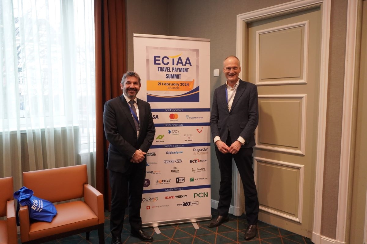 Frank Oostdam, président de l’ECTAA (à droite) en compagnie d'Eric Drésin, Secrétaire général de l'ECTAA,  le 21 février à Bruxelles -Photo : C.Hardin