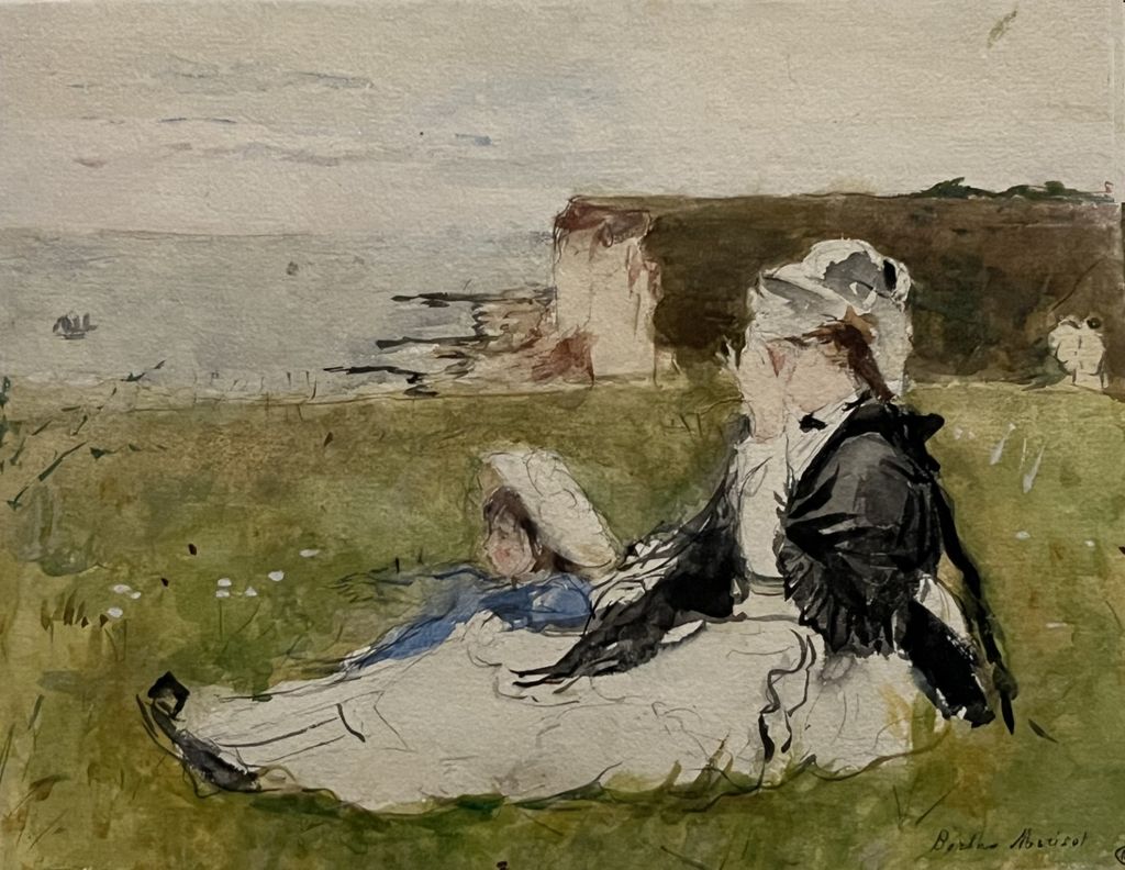 Parmi les rares femmes peintres impressionnistes passées à la postérité, Berthe Morisot. Ici, une aquarelle peinte sur les falaises de Normandie (© PB)