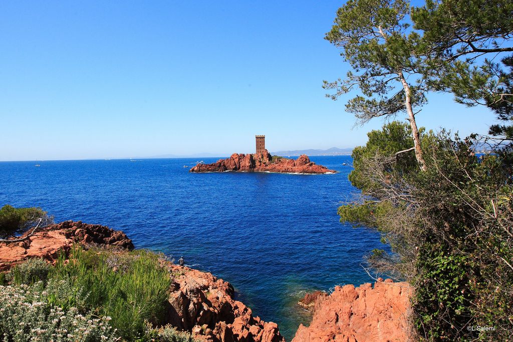 C'est dans ces paysages de rêve - lci, l'Île d'Or près de Saint-Raphaël- qu'a eu lieu le Débarquement de Provence, en août 1944 (© OT St Raphaël-L. Salemi)