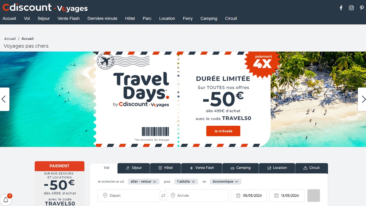 Cdiscount : la tendance sur les séjours portée par le tout inclus et le lastminute