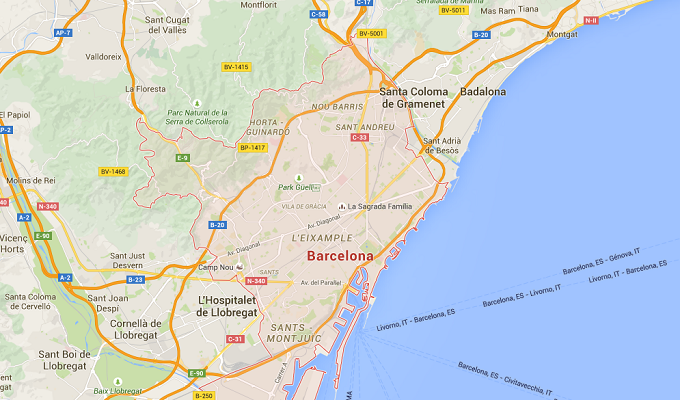 Carnival Corp renforce sa présence à Barcelone - DR : Google Maps