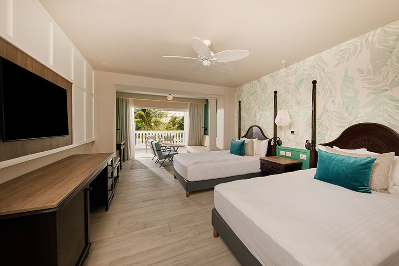 La Junior Suite Premium au Bahia Principe Grand Jamaica, avec 1 lit king-size ou 2 lits queen-size © Bahia Principe Hotels & Resorts
