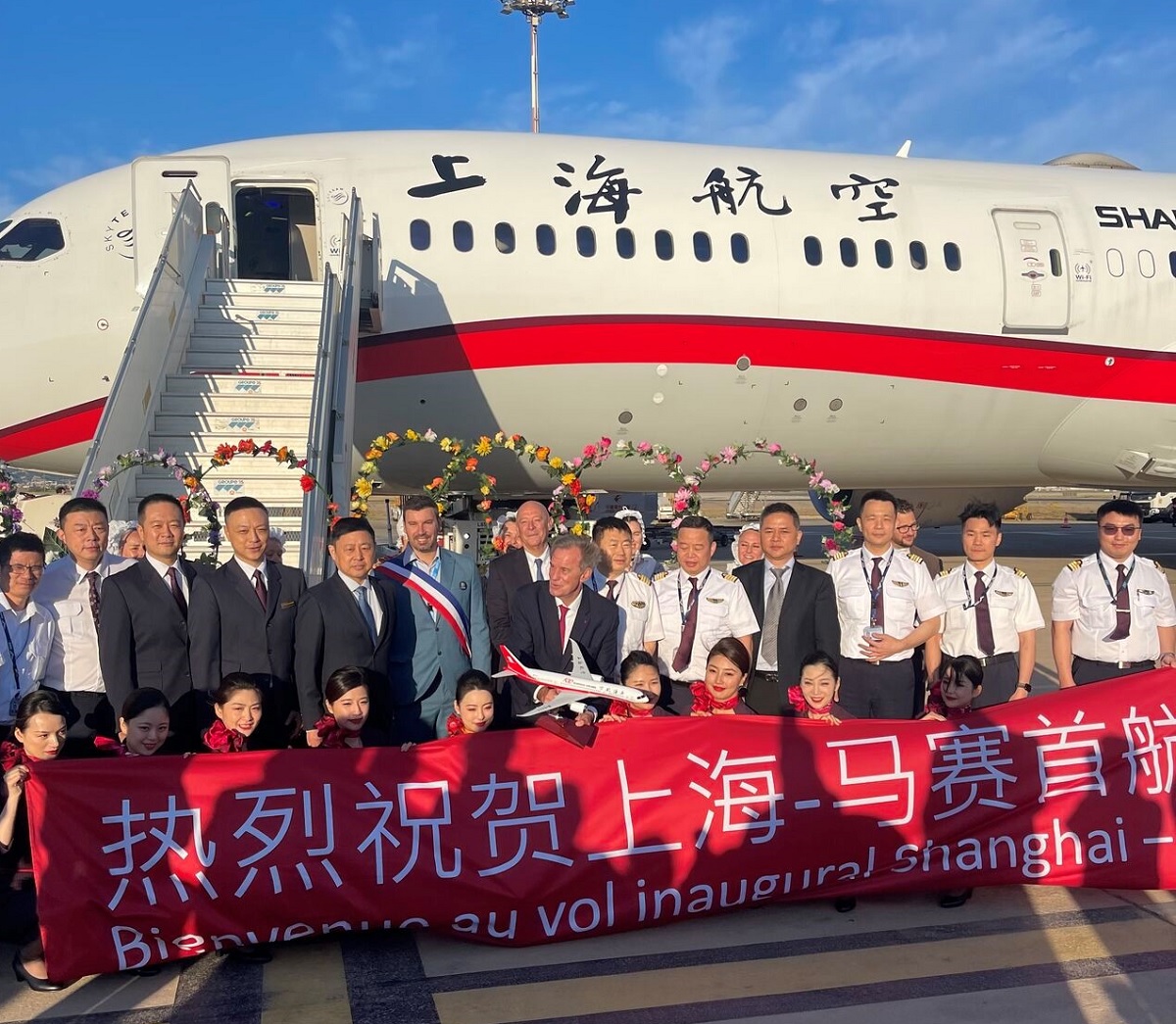 Inauguration du vol Shanghai - Marseille - Photo CRT PACA