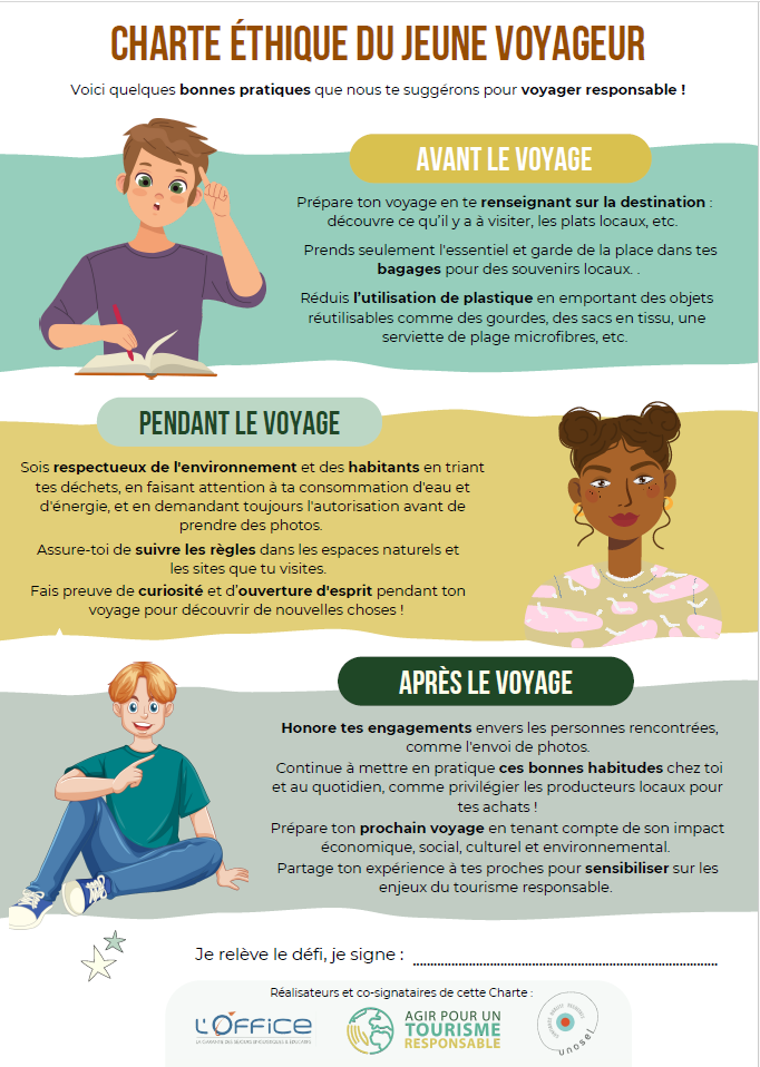 Charte Éthique du Jeune Voyageur - Photo : ©ATR Charte Éthique du Jeune Voyageur - Photo : ©ATR