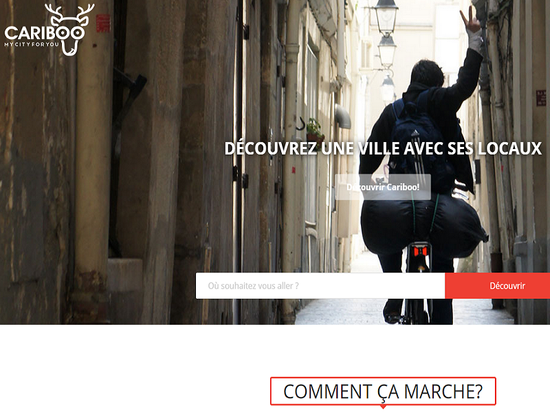 Cariboo est une plateforme de mise en relations entre voyageurs et locaux qui souhaitent faire découvrir leur ville aux touristes - Capture d'écran Cariboo est une plateforme de mise en relations entre voyageurs et locaux qui souhaitent faire découvrir leur ville aux touristes - Capture d'écran