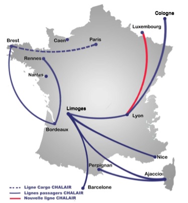 Chalair Aviation lance un vol Lyon - Luxembourg