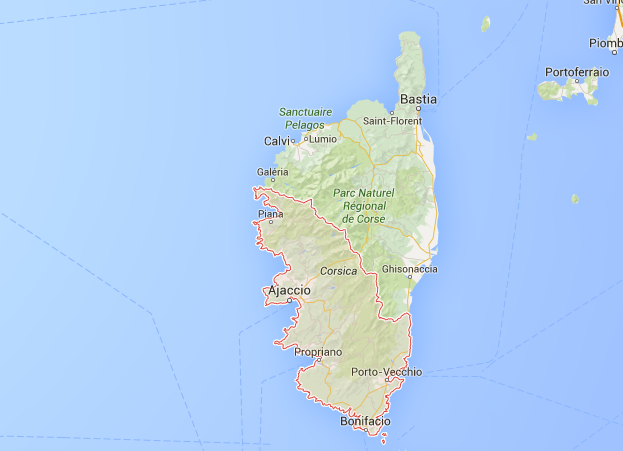 Le trafic aérien progresse nettement en Corse du Sud en septembre 2015 - DR : Google Maps
