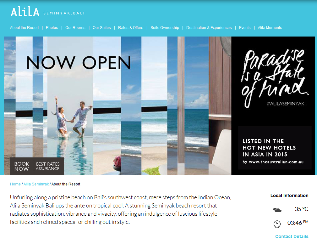 Alila ouvre une 5ème hôtel à Bali