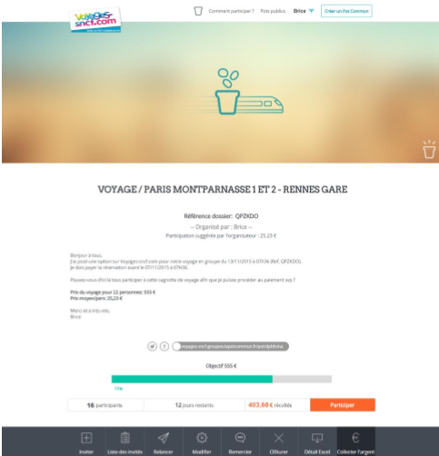 Paiement des groupes : Voyages-SNCF.com s'associe à PotCommun.fr