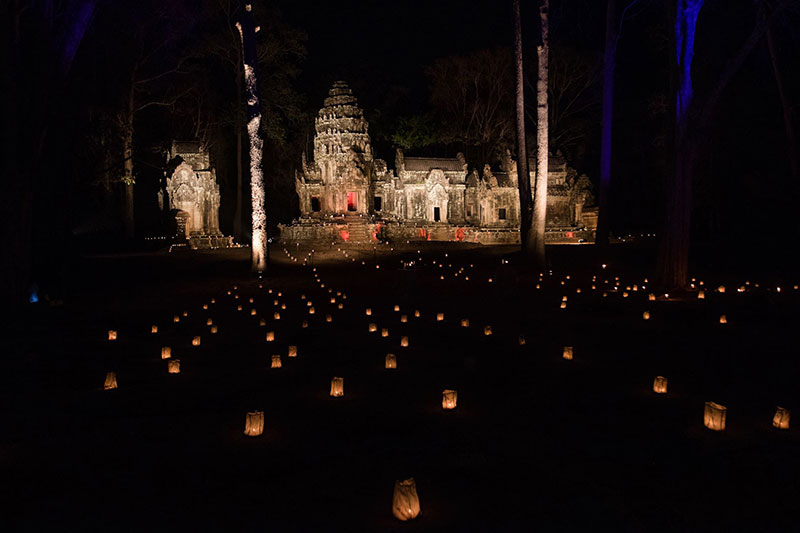 Dîner magique dans un temple à Angkor © Aurora Travel & DMC
