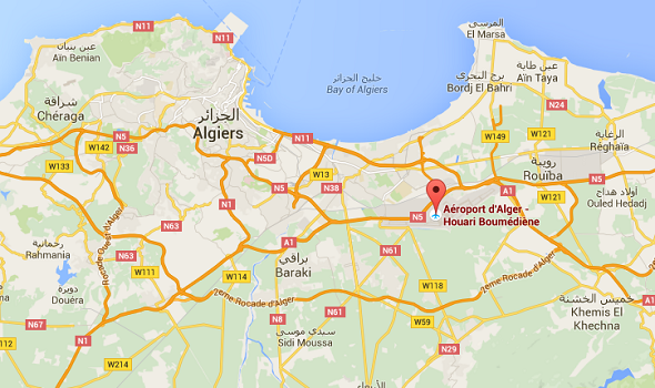 L'aéroport d'Alger prévoit des extensions pour accompagner la hausse de son trafic à venir - DR : Google Maps