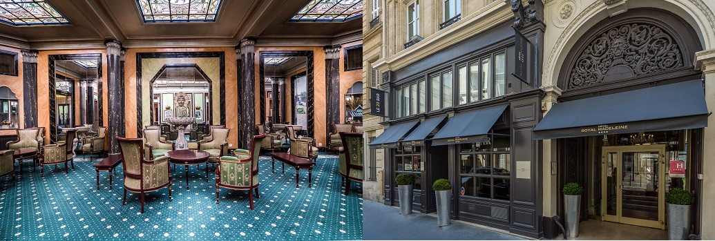 Le Richmond Opéra (à gauche) et le Royal Madeleine (à droite) intègrent le portefeuille d'Elegancia Hotels - Photos DR