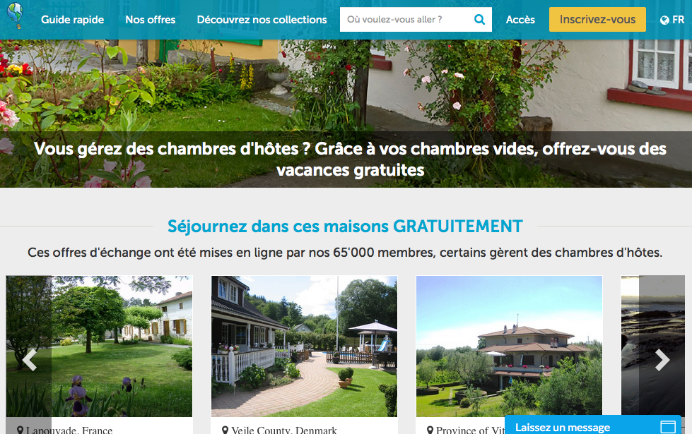 La page d'accueil de TrocMaison.com destinée aux professionnels - (c) capture