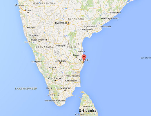 L'aéroport de Chennai ne rouvrira que le 6 décembre 2015 - DR : Google Maps